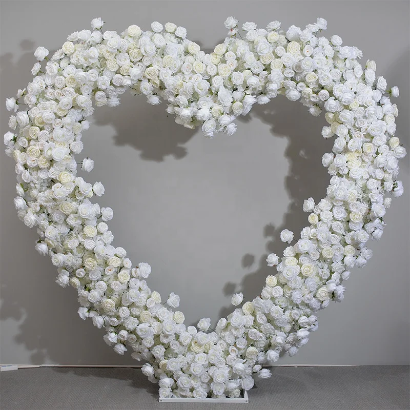 JCF130 White Heart Flower Proposal Layout Wedding Decoration Simulation Flower Decoration Artificial Flower