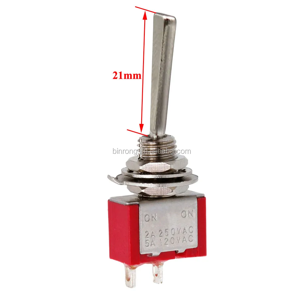 切换开关上的 mts-102 红色迷你长平手柄