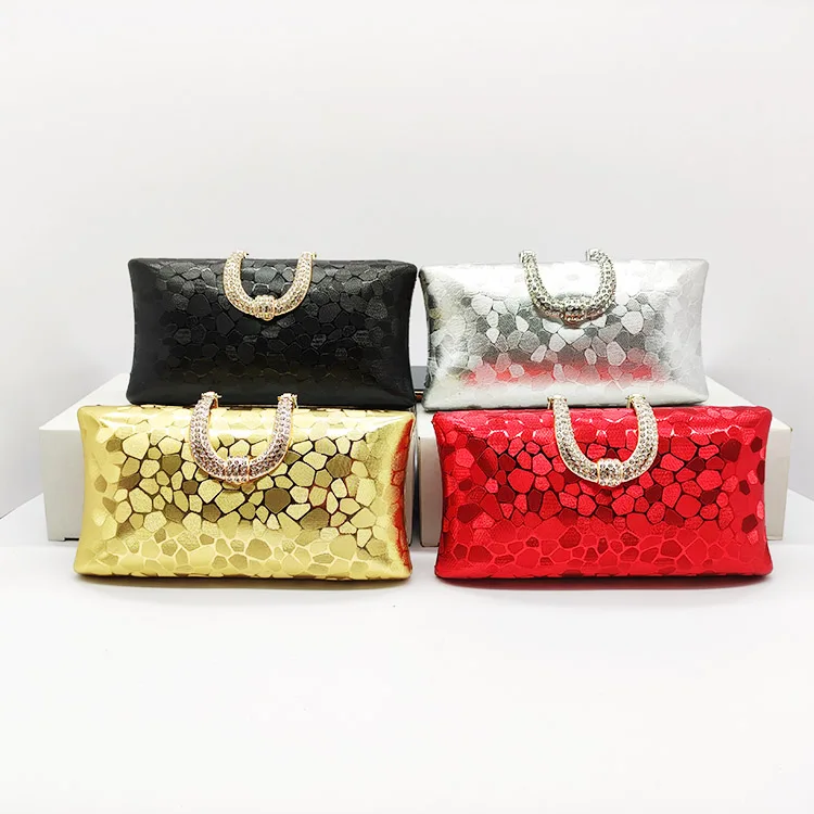 

Wholesale Evening Bag Women Wedding Purse Eveningfor Dinner Party, Black silver gold red