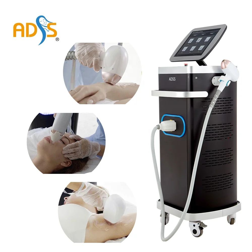 

vertical professional 3 wavelength 755 1064 808nm diode laser hair removal machine for sales salon clinic use