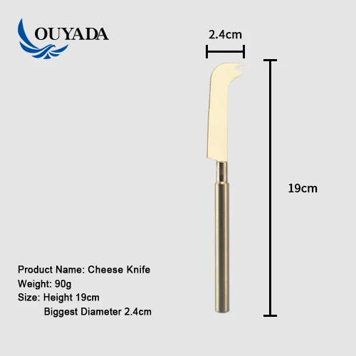 
Factory Direct wholesale stainless steel copper rose gold cheese knife 