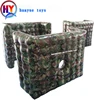 Hot sale high quality C shape Camouflage inflatable paintball bunker wall with window for paintball games