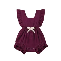

2019 Summer Plain Baby Clothes Jumpsuit Toddler Romper