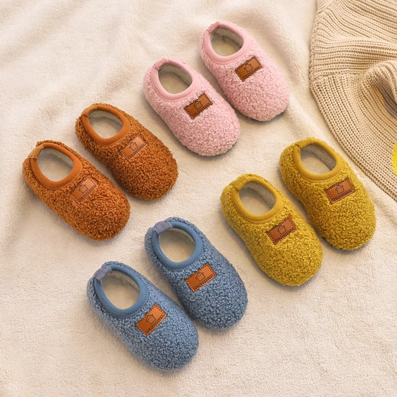 

Winter Infant Toddler slipper Warm Plush Baby Girls Boys shoes Outdoor Soft Bottom Non-Slip Child Kids shoes, Picture