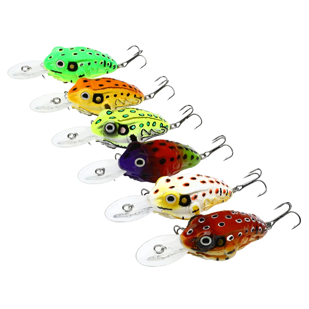 

Peche Hot Sale 7.5cm 40g topo agua ray sapo artificial manivela suave isca pesca equipamento fishing frog lure