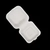 Biodegradable 450Ml single compostable sugarcane fiber clamshell food containers