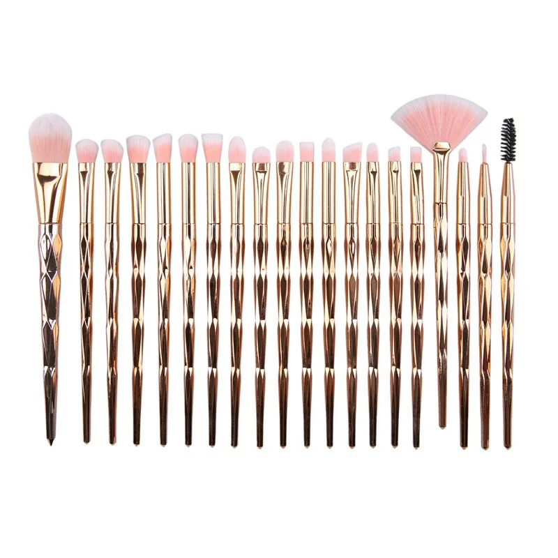 

Multi-function Brushes Kit 20 pieces Makeup Brushes/wooden Handle Rose gold Makeup Brush Set/Custom Logo Make Up Brushes