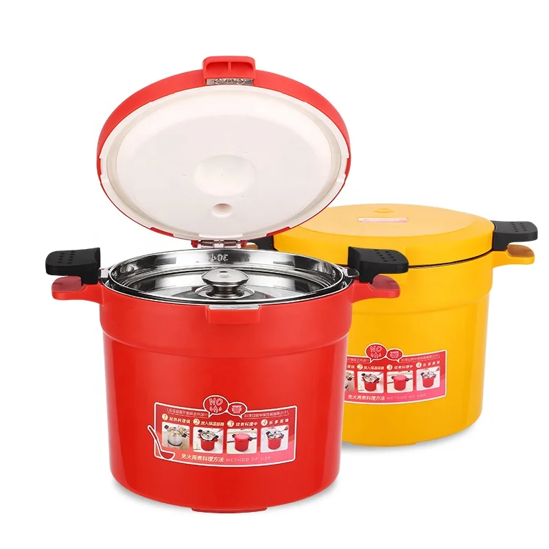 

Hot selling thermal cooker thermal rice cooker 7L reboiling cooking pot, Red/yellow