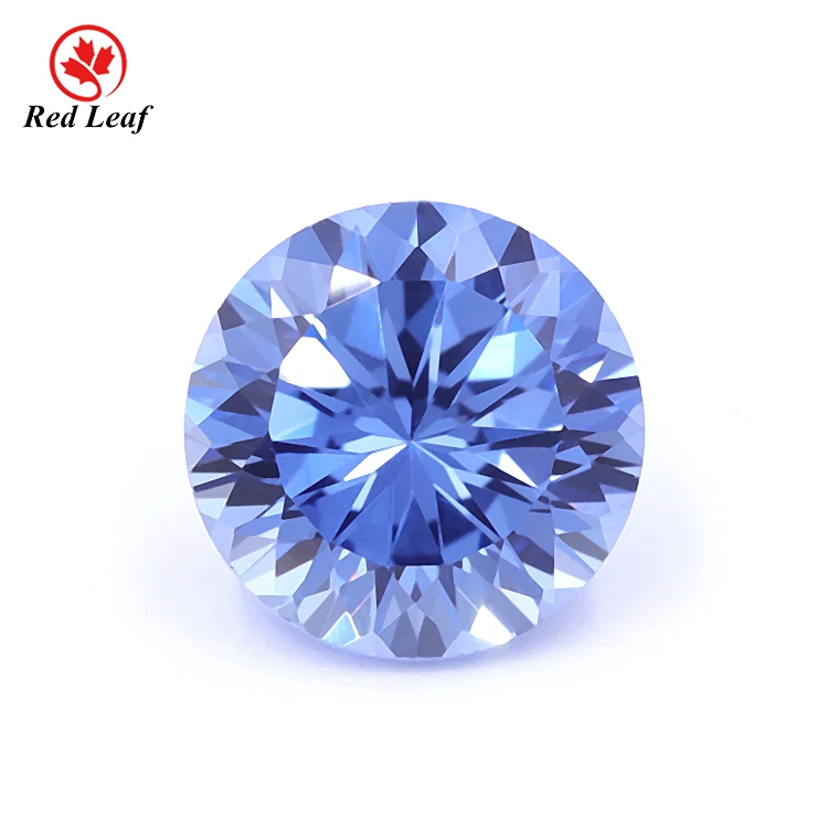 

Redleaf Jewelry wholesale bule color round shape gemstone Lab Grown blue sapphire