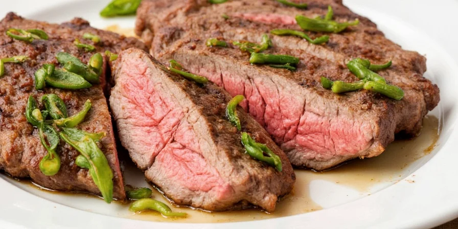 Smoked paprika rubbed steak with sauce