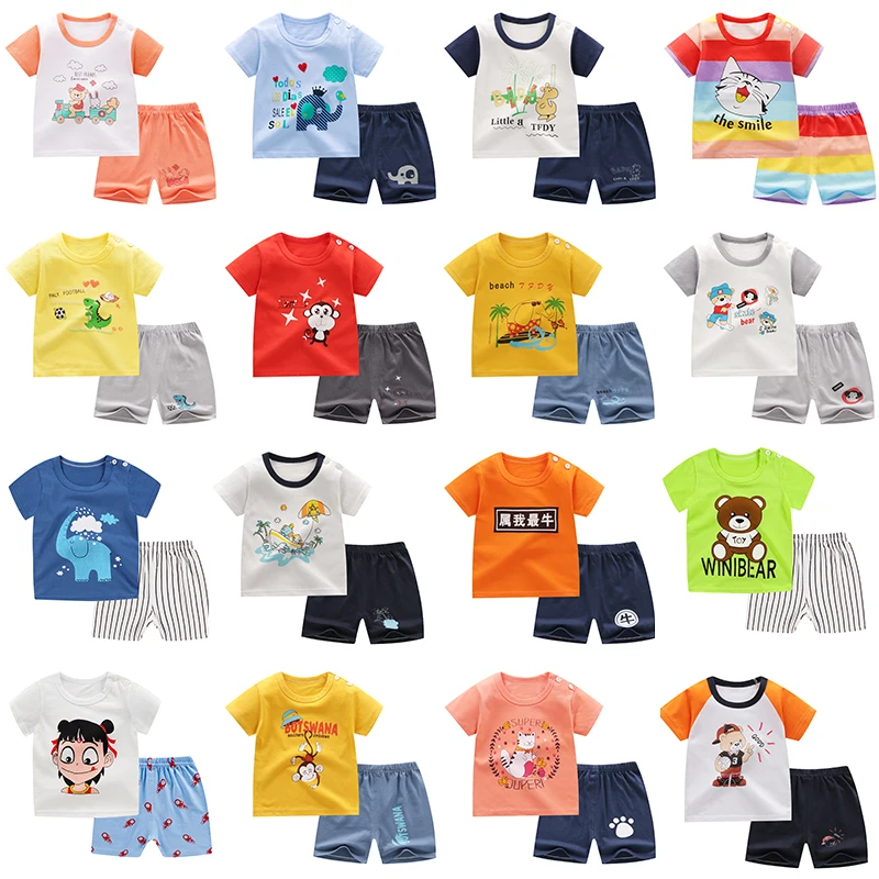 

Summer 100% Cotton Kids Boys Clothes T-shirts Shorts 2pcs Baby boys Suit Kid Clothes Set Boys Clothes baby clothing, Picture shows