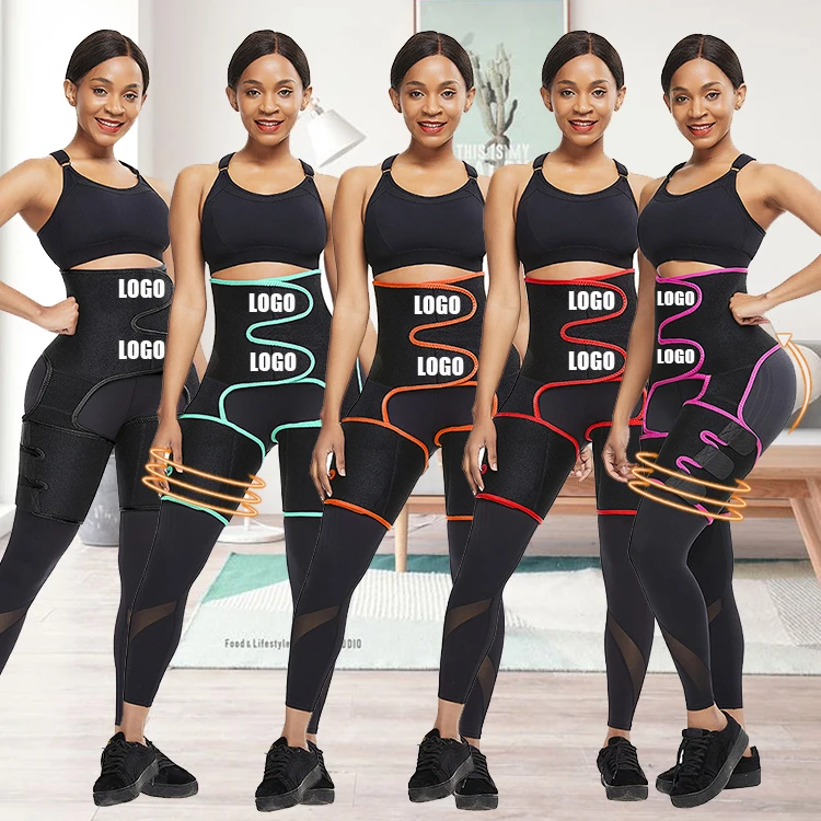 

Custom Logo High Waist Thigh Eraser And Waist Trimmer With Waist Belt Butt Lifter Shaper, As shown