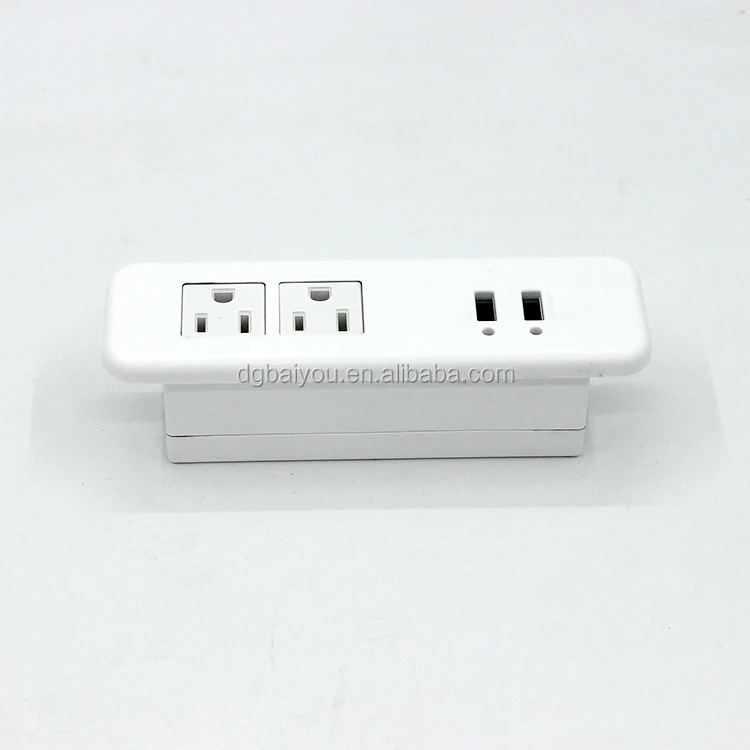 BY213 US Power Strip Socket Outlets with 2USB Charging Port