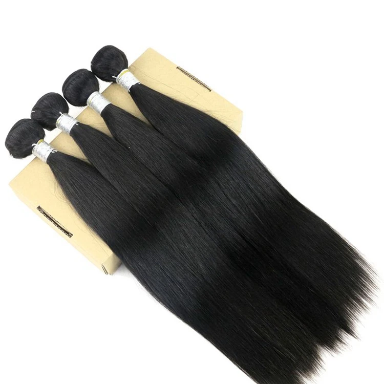 

100% Unprocessed Raw Virgin Brazilian Straight Human Hair Weave Real Brazilian Hair Bundles, Narutal color