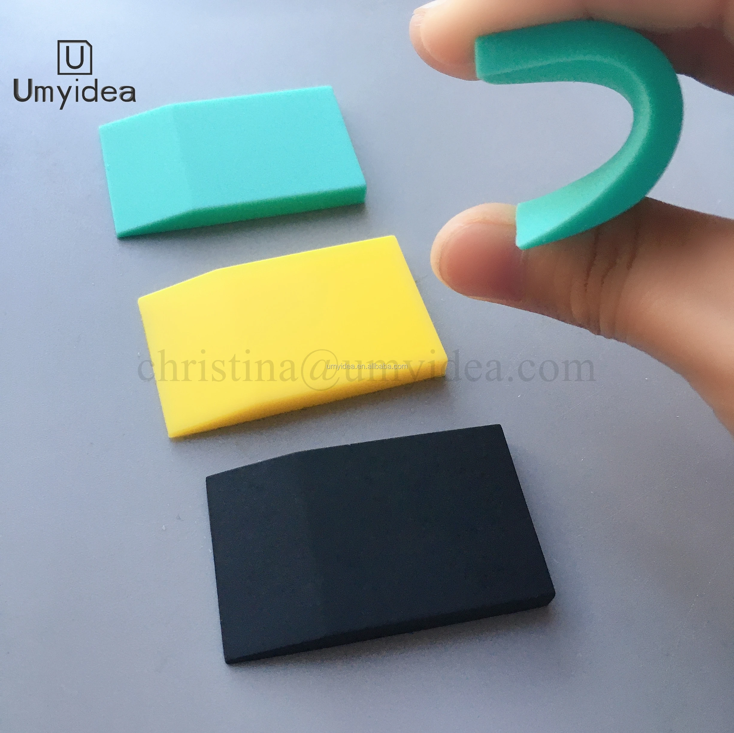 

Custom Chalk Paste Mini Squeegee Screen Printing Silicone Rubber, Turquoise,yellow,black,customized colors