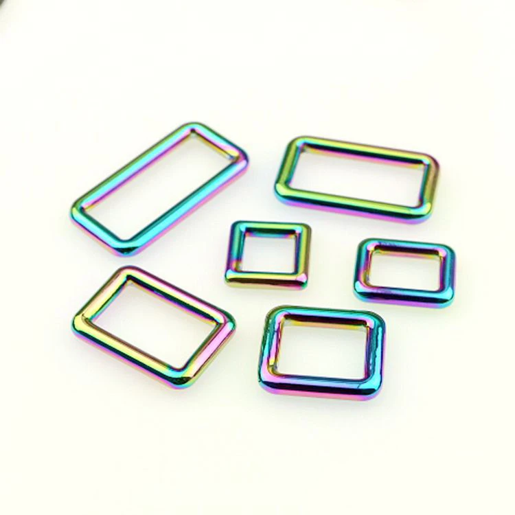 

Deepeel GD035 12-38mm Handbag Hardware Accessories Belt Backpack Webbing Square Rainbow Color Adjust Buckles