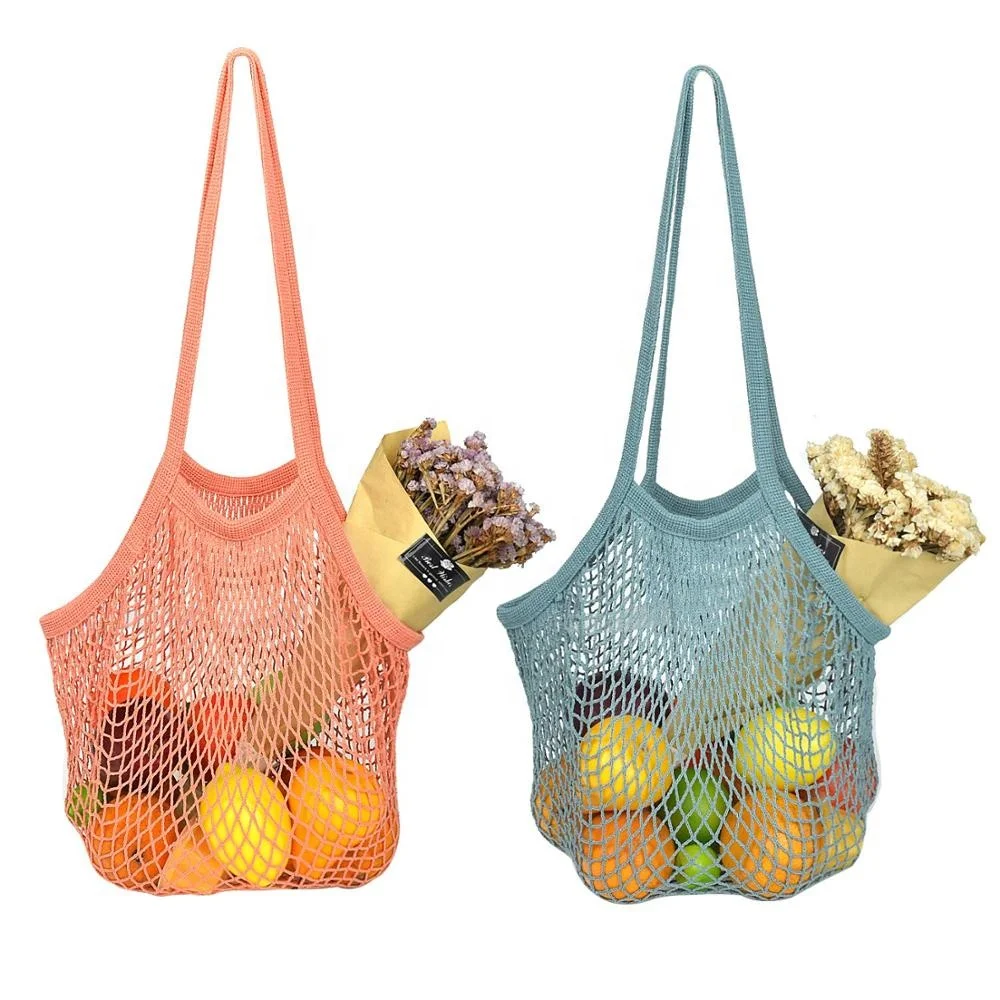 

Eco Friendly Reusable Produce Grocery Bags Washable Natural Organic Cotton Mesh Bags for Fruits and Vegetables, Customized