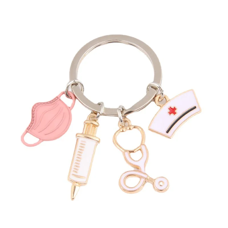 

Nurses doctors masks key rings medical and rescue personnel key rings syringes syringes stethoscopes key rings wholesale