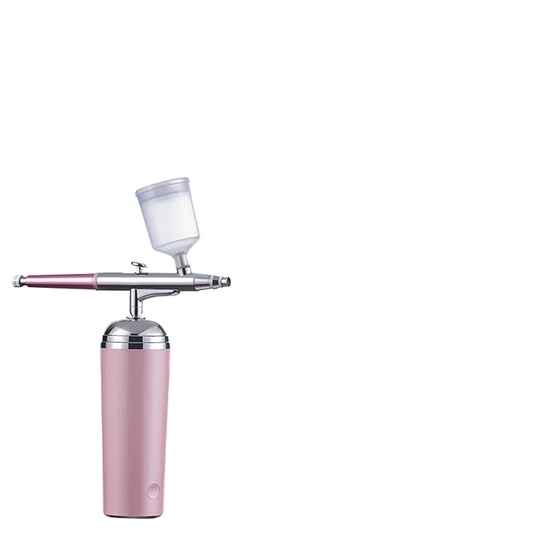 

Rechargeable Spray Makeup With Batteries Dual Action Operation Kit For Cake Decorating Tools Cordless Airbrush compressors, Pink , white