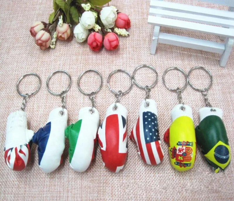 

Free Shipping 24pcs/lot Mini Boxing Key Chain Key ring pendant, As picture