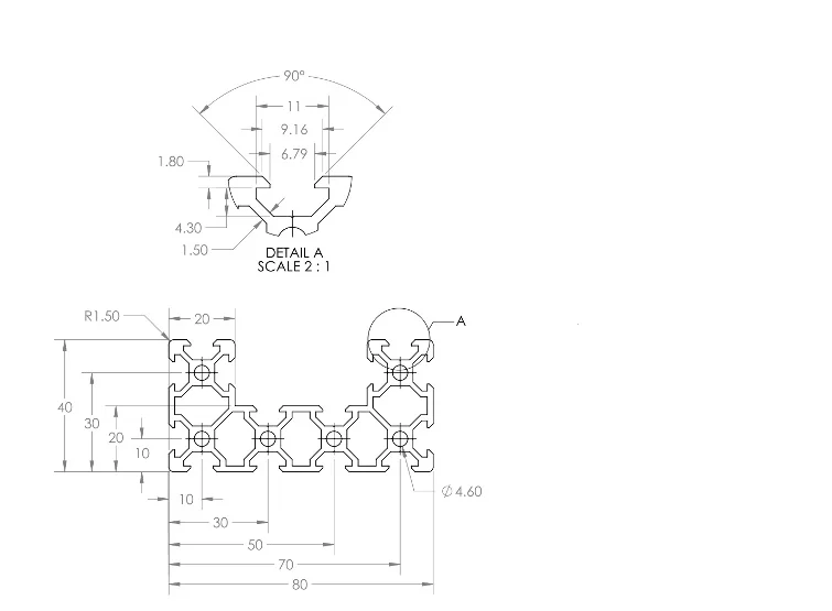 C Shape 4080 V Slot Beam Aluminum Extrusion Vslot Linear Rail Buy C