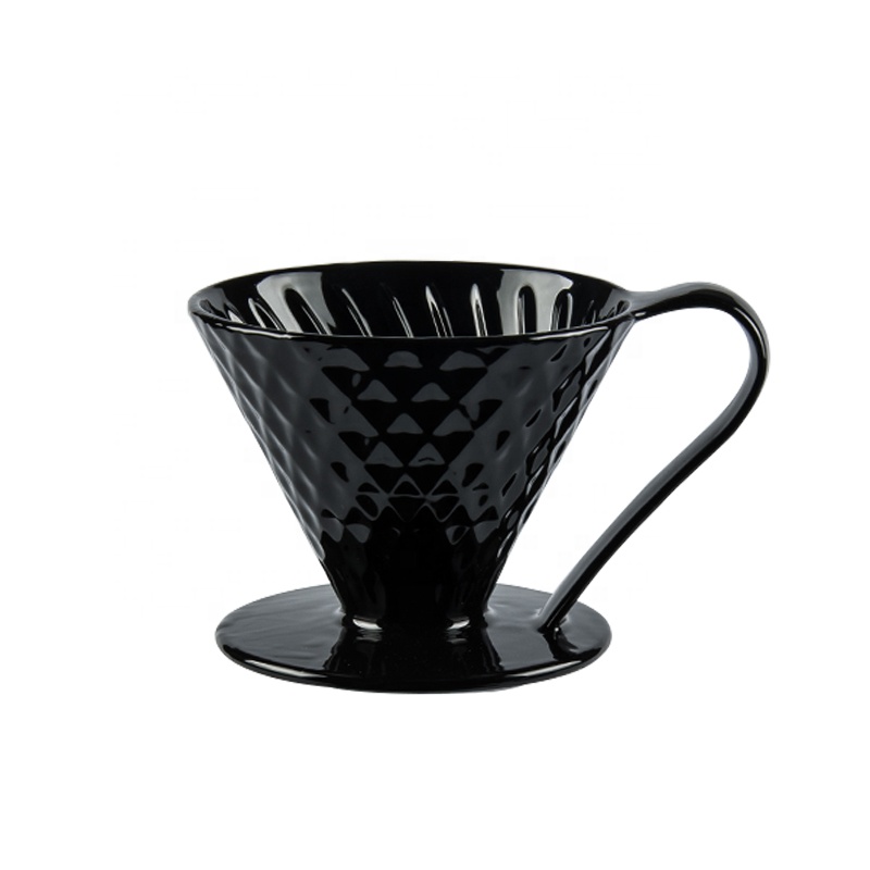 

High Cost-Effective Delicate V60V02 Black Filter Pour Over Coffee Driper, Coffee Tools Coffee Filter Cup