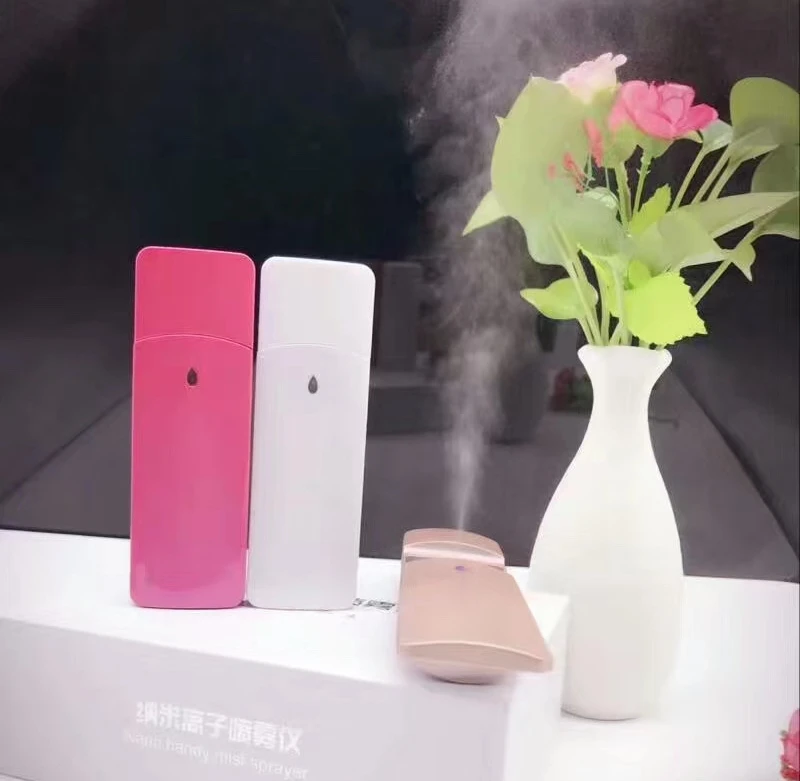 

High Quality Nano Technology Home Facial Steamer Handy Mini Portable Face Mister Facial Spray Nano Mist, Pink,white