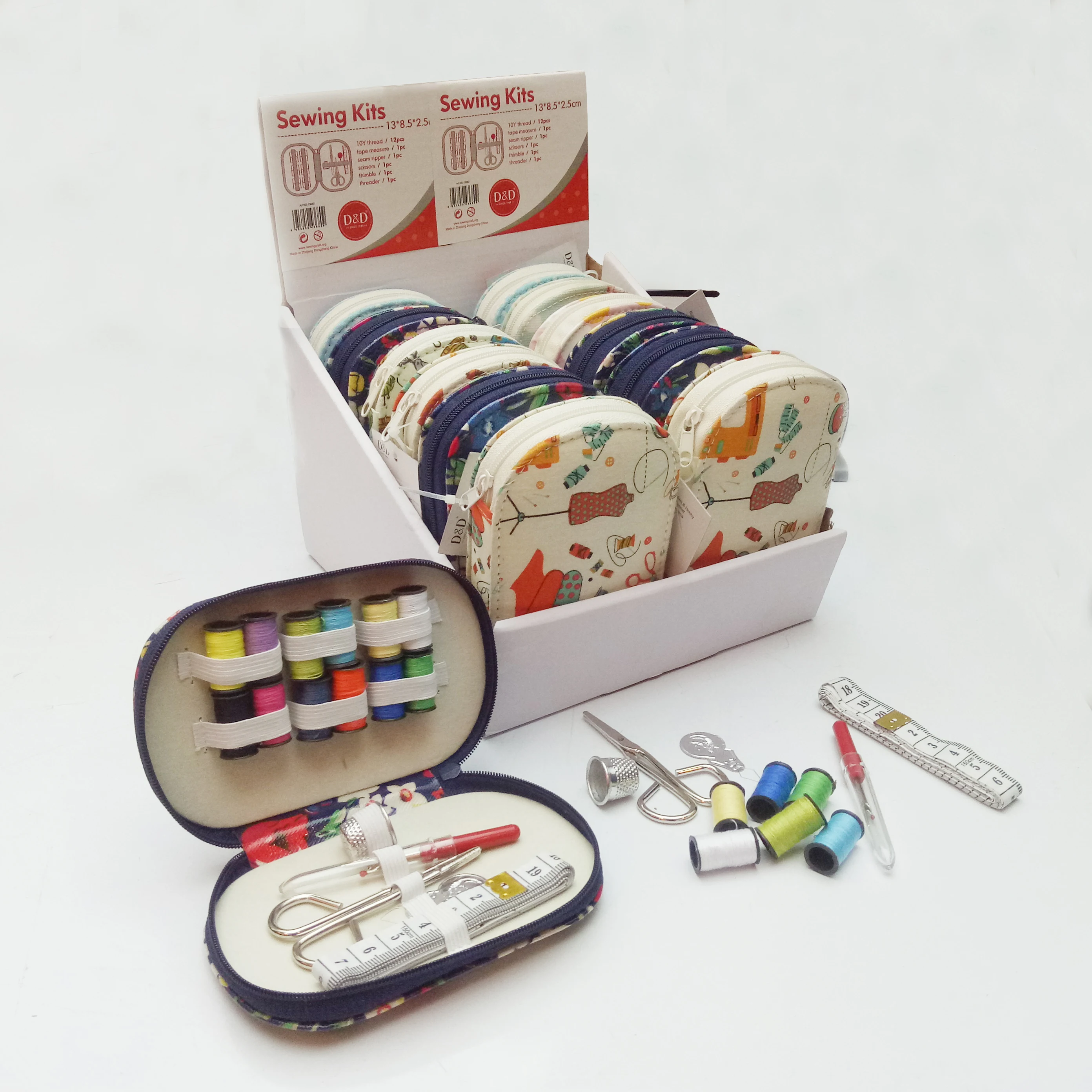 

High Quality Factory Portable Mini Travel Sewing Kit Wholesale Small Sewing Craft Kit Set Box travel sewing kit