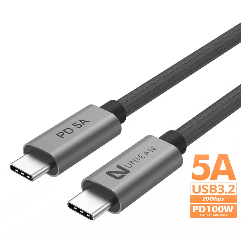 

Mobile USB-C to Type-C 5A PD 100 W 1M 2M 3M Tipo C Cable USB3.2 Cable Fast Charging USB Type C Data Cable 100W for Android Phone