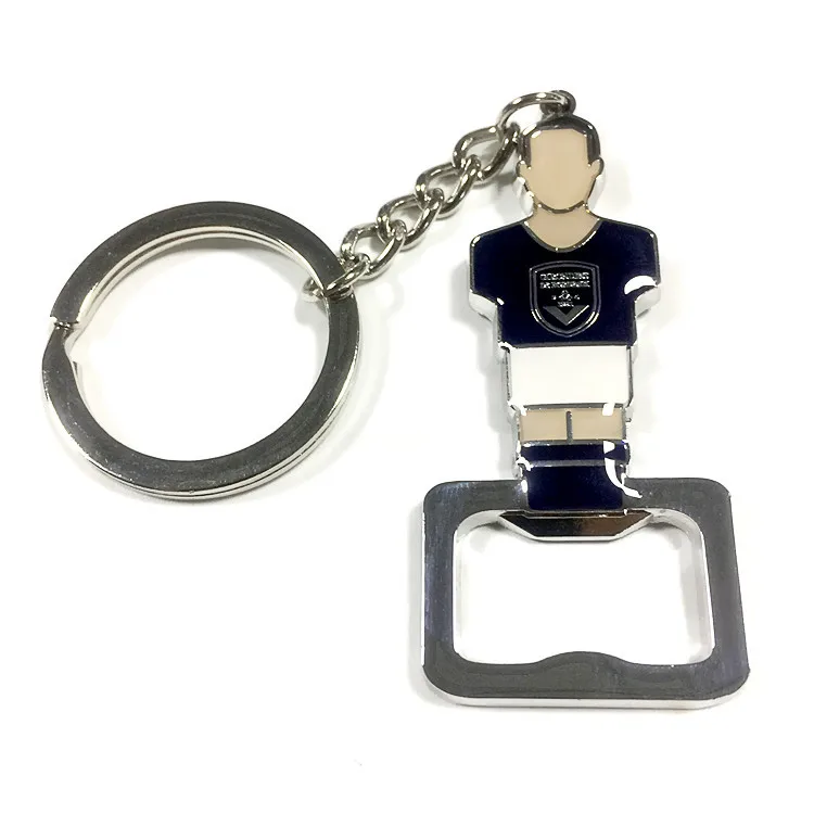 

Multifunctional creative cartoon shape metal bottle opener keychain alloy bottle opener keychain