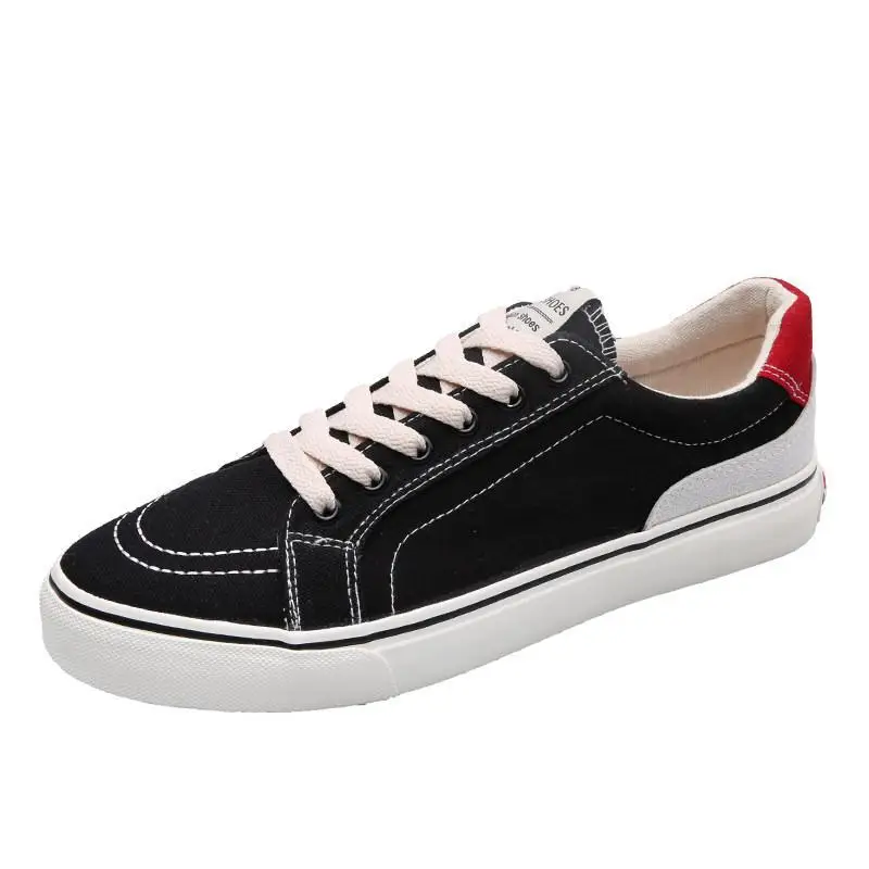 

2022 hot sale wholesale casual mens flat canvas shoes, 2 colors