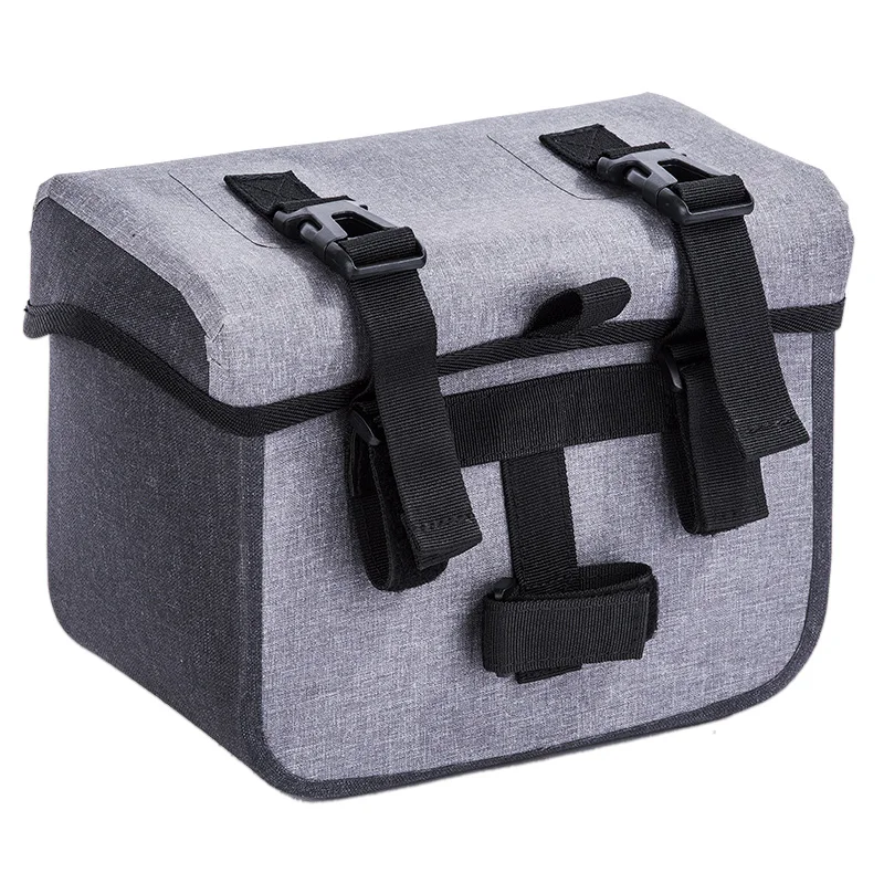 

Extra Large Capacity Handlebar Bicycle Bag Cycle Bag Front Bag Front Pocket Basket, Grey