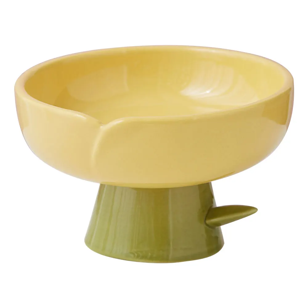 

Nordic kitchen tableware snack candy display stand fruit plate flower-shaped ceramic tray