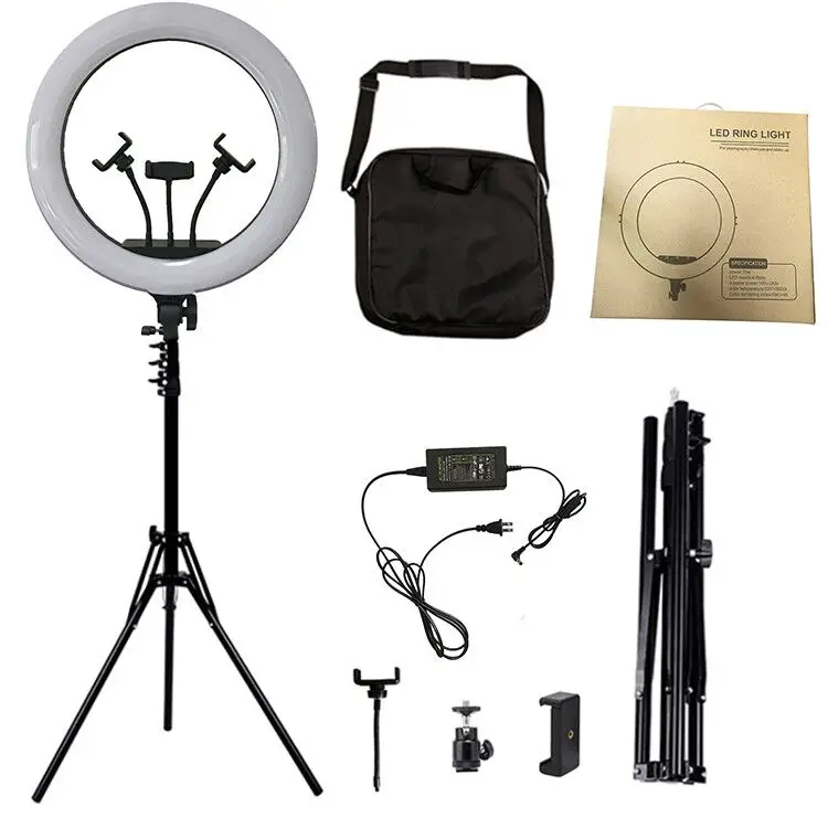 18'' 75W Large Dimmable Makeup Portrait Video Studio Photographic Lighting LED Circle Ring Light