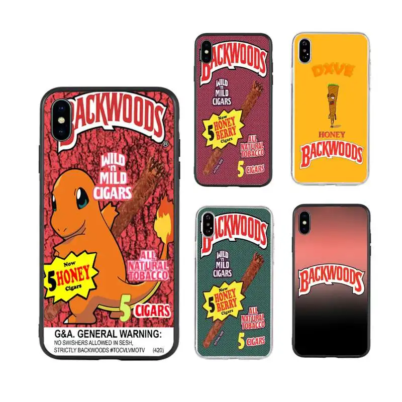 

Weed smoking backwoods Cover Soft Phone Case Cover Shell For iPhone 11Pro 5S SE 6 6S Plus 7 8 8Plus XS MAX XR, Black or clear