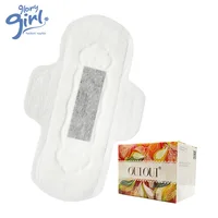 

Feminine hygiene comfort herbal eco friendly disposable charcoal sanitary pads with wings