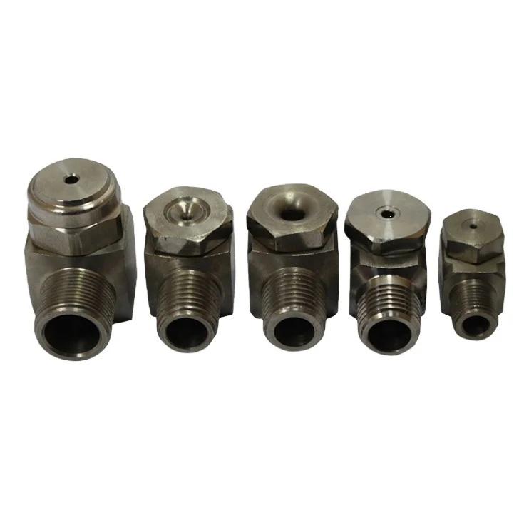 

1/8"1/4"3/8"1/2"Corner type stainless steel hollow cone metal fountain nozzle