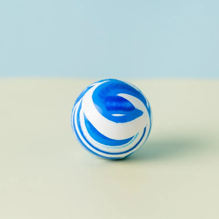 Wholesale vending machine football shape blue children rubber bouncy ball for sale .jpg