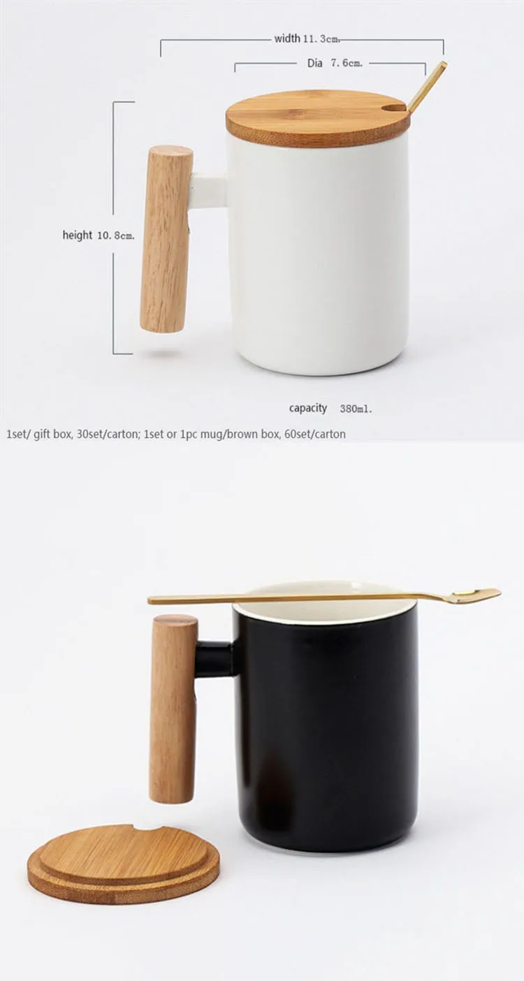 ceramic mug with bamboo lid