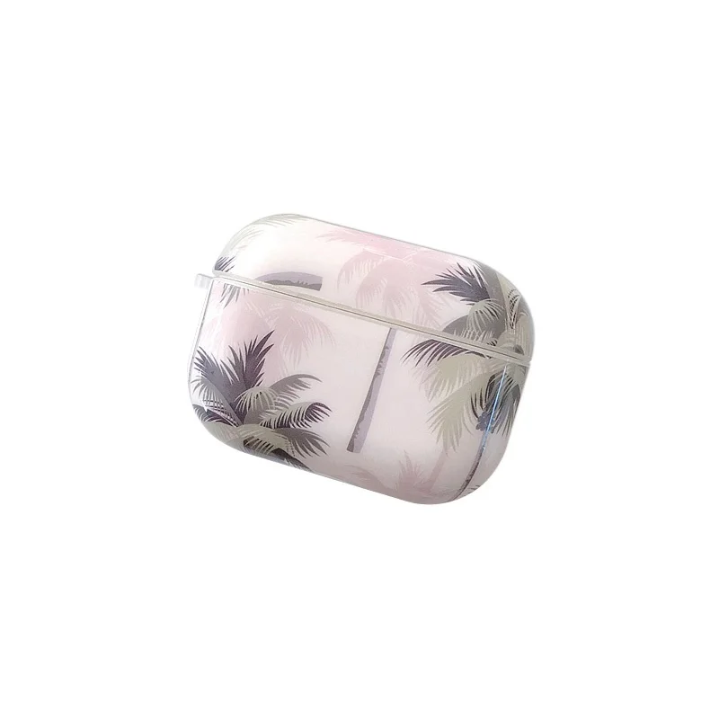 

New Arrival PC protective case INS style flowers and leaves wireless earphone protection cove for airpods pro case