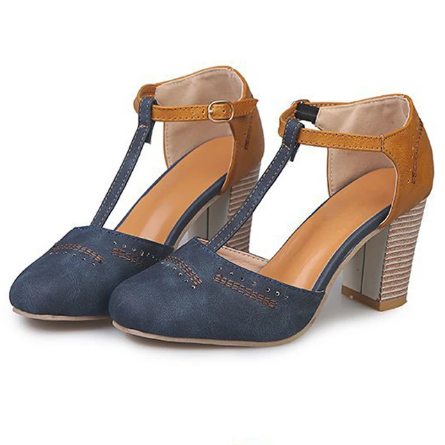 

Women's fashion large size 35-43 thick high heel casual sandals