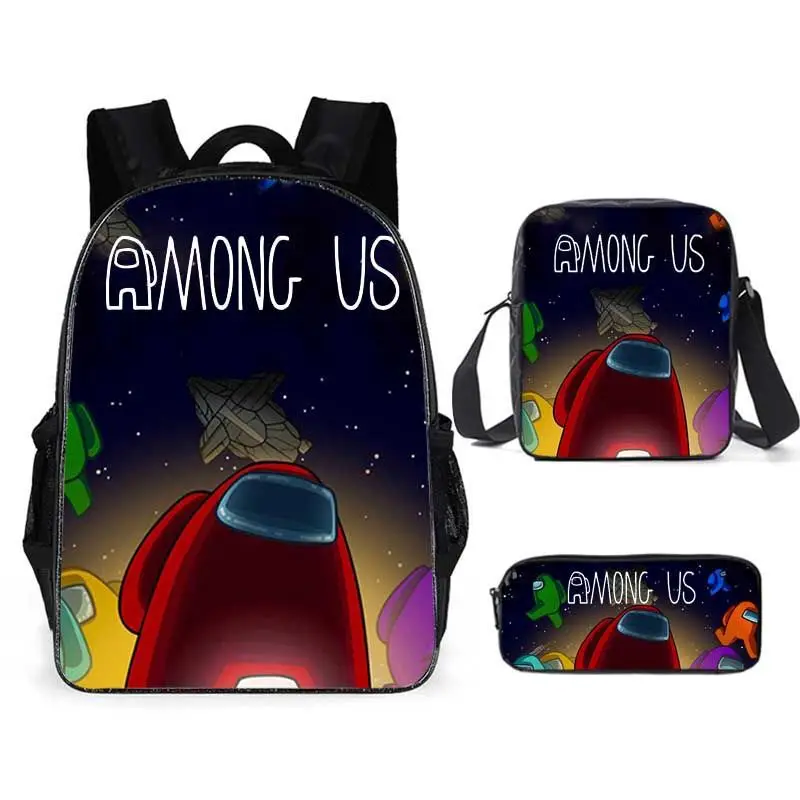 

Among us game surrounding schoolbag Space Werewolf Killing Student Backpack Among us schoolbag, White