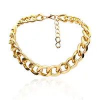 

C02328K1 Ginkgo dubai gold jewellery designs 24k chain gold necklace for women, dubai new gold chains choker