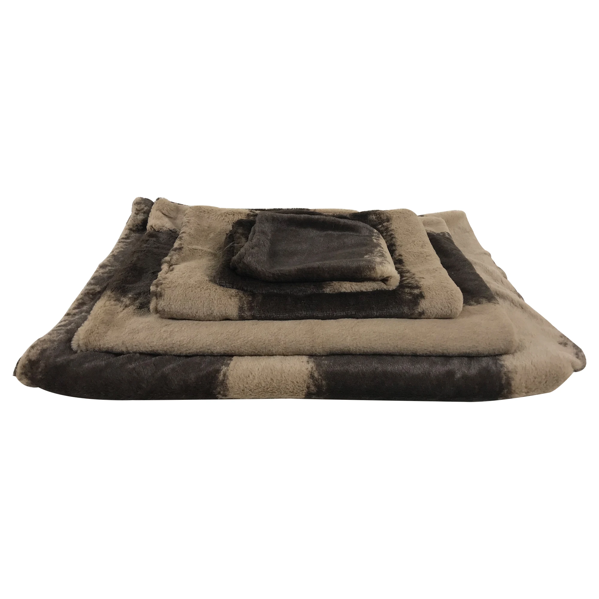 

soft plush warm portable pet dog cat bed mat blanket, Brown