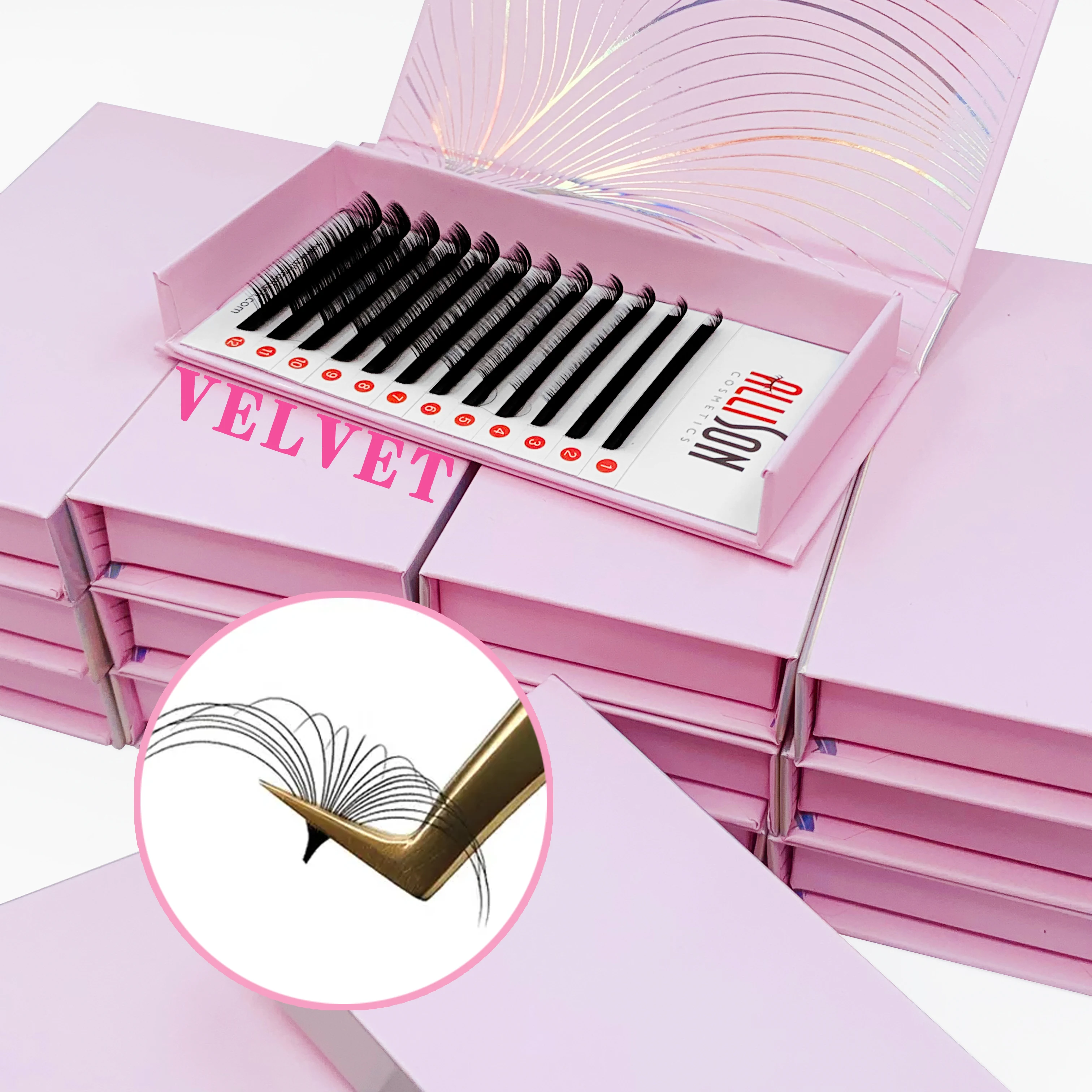 

2021 new arrival Easy fanning eyelash extensions 0.03 0.05 0.07 Automatic Fan Lashes
