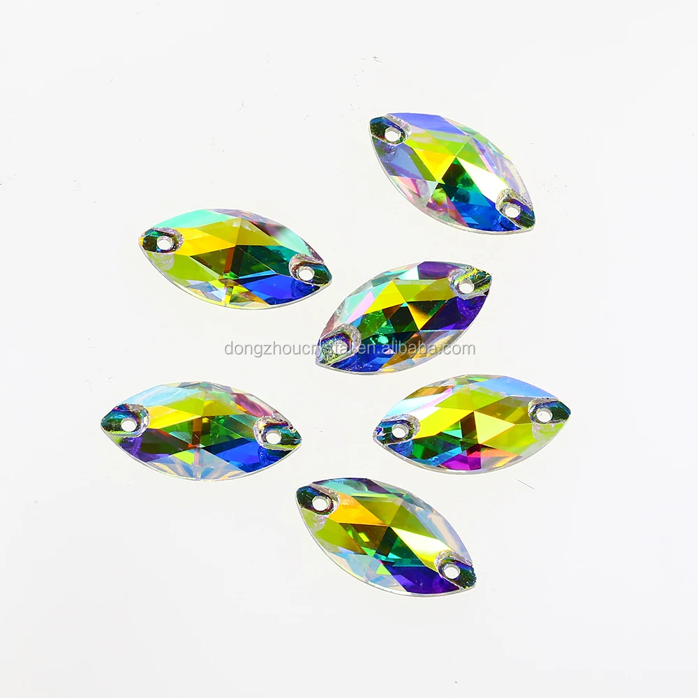 

Dongzhou crystal 5-9mm Sew On Crystal AB Glass Rhinestone Applique Big Flower Sewing Crystal Stones For Dress Shoes Crafts