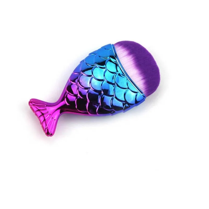 

Single small mermaid foundation brush round head flat oblique head makeup blush brush beauty makeup tool