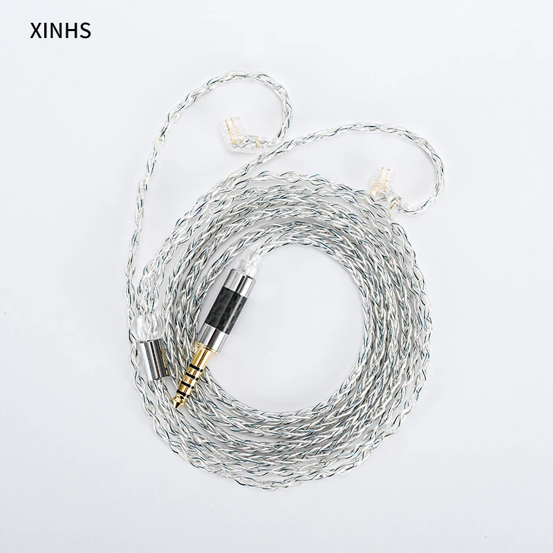 

Wholesale MMCX/0.78mm 2Pin/QDC/TFZ 8 Strand Braided Copper Silver Plated Earphone Upgrade Wire HIFI Headphone Upgrade Line