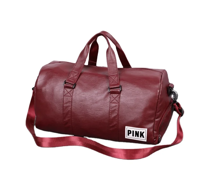 

FREE SHIPPING wholesale large custom color men women travel pink duffle bag for Fitness, 5 colors
