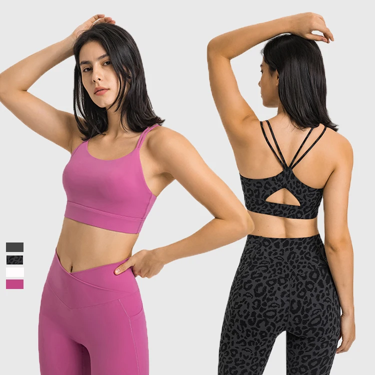 

Women High Impact Fitness Yoga Wear Cross Back Seamless Sport Bra Top Fitness Yoga Top for Women
